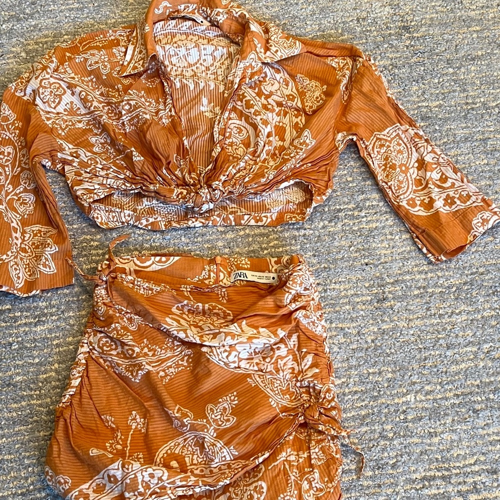 Zara Skirt with matching top size XS